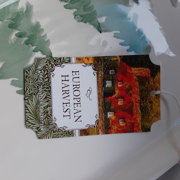 *Farval Ceramics Pine Tree Holiday Lodge Christmas Platter - Picture 10 of 14